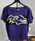 Women's NFL Team Apparel Baltimore Ravens T-Shirt Size Medium Purple